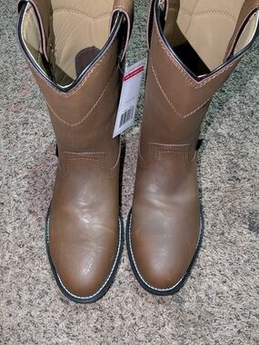 Justin Boots Men's Brown Leather Western Work Boot